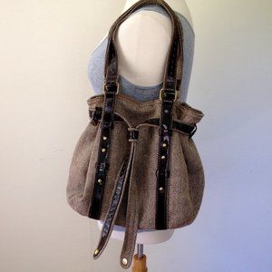 GAP Herringbone Tote Drawstring Shoulder Bag